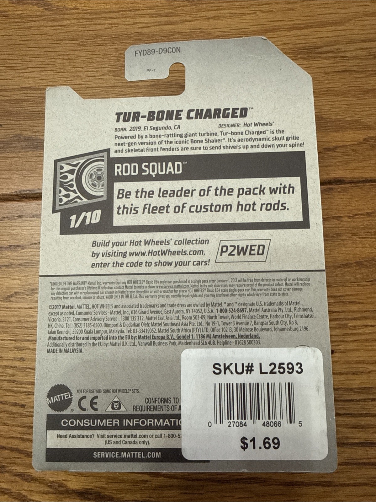 2019 Hot Wheels Rod Squad 1/10 Tur-Bone Charged 145/250 C5
