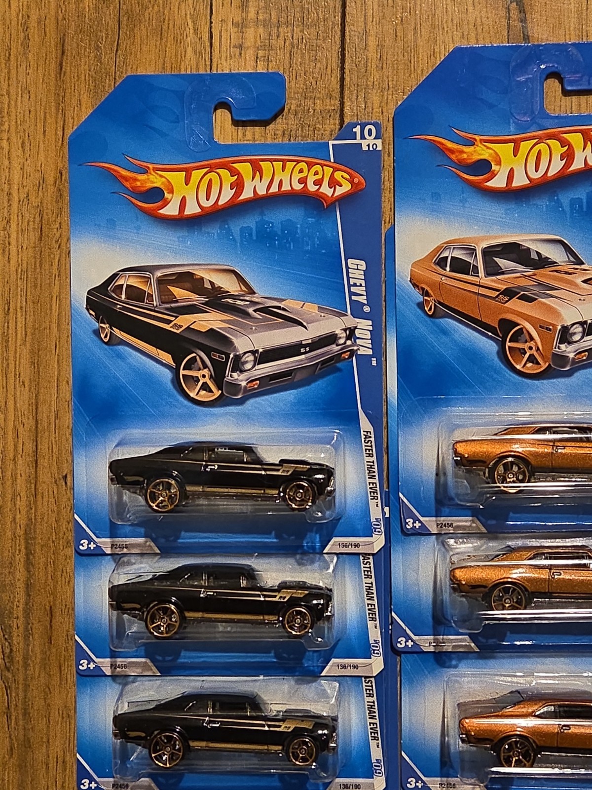 2009 Hot Wheels Lot Of 10 Chevy Nova Faster Than Ever Black & Copper