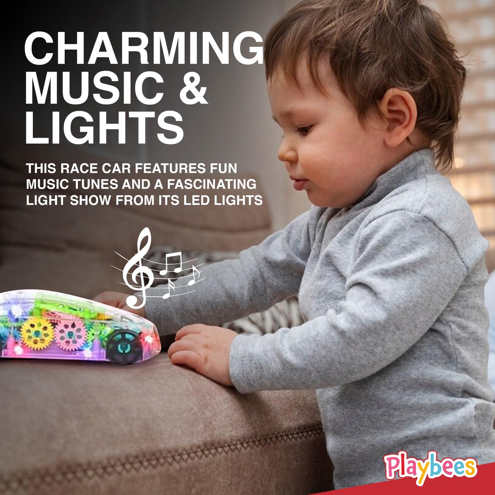 Light-Up Transparent Car Toy, Toys for Autistic Kids Ages 3-5 Sensory Toy for…