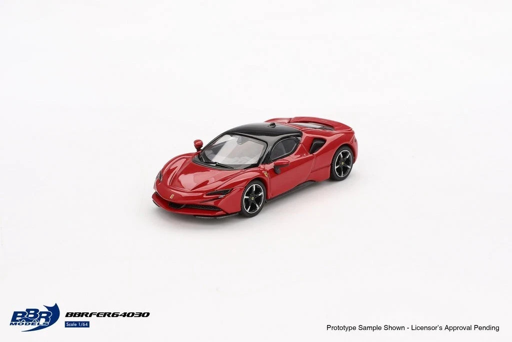 1/64 Ferrari SF90 2024 Rosso Corsa Red Diecast Model Car by BBR BBRFER64030