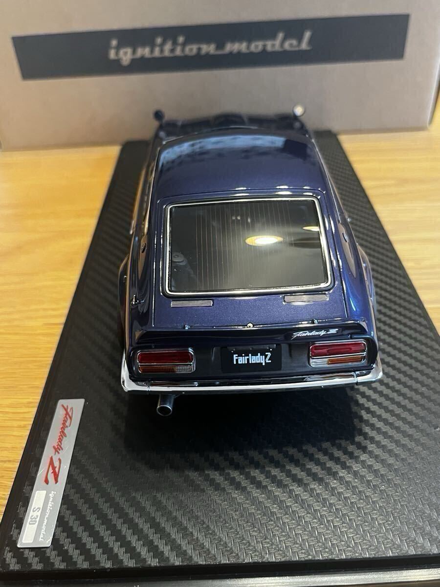 Yes Ignition Model 1/18 Nissan Fairlady Z S30 Blue Ig0179 With Clear Case /Devil