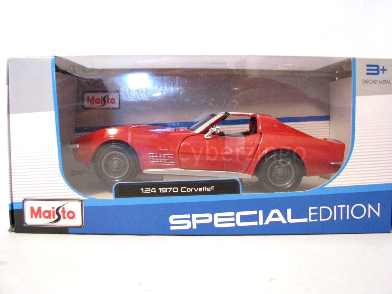Maisto 1970 Chevy Corvette 1:24 Scale Red Diecast Model Car NEW IN BOX