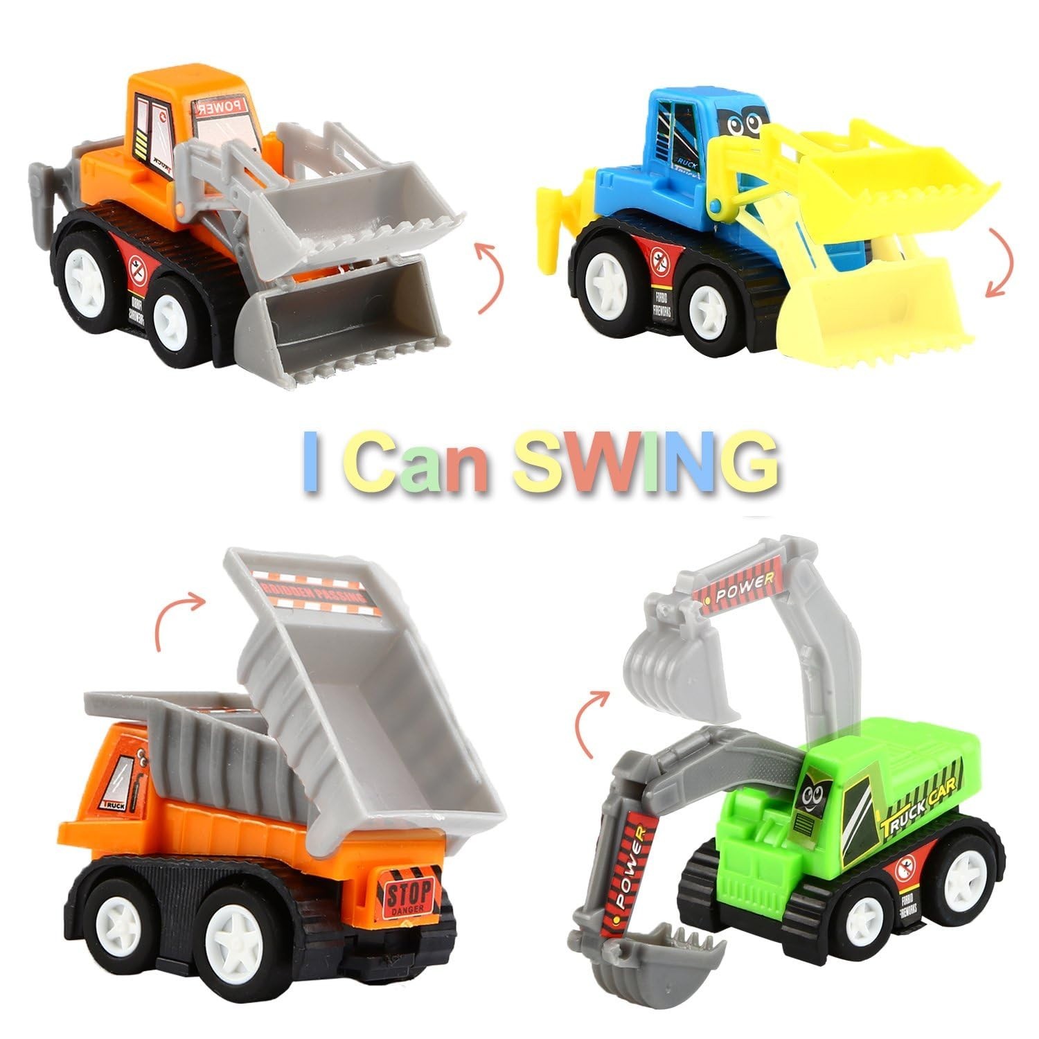 Yeonha Toys 12 Pack Pull Back Cars Construction Vehicles Race Car Toy Kids Toddl