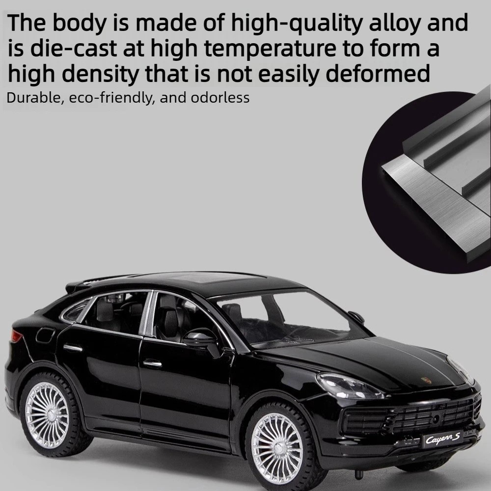 1:24 Porsche Cayenne S Classic Alloy Diecast Car Model Sound Light Collectible