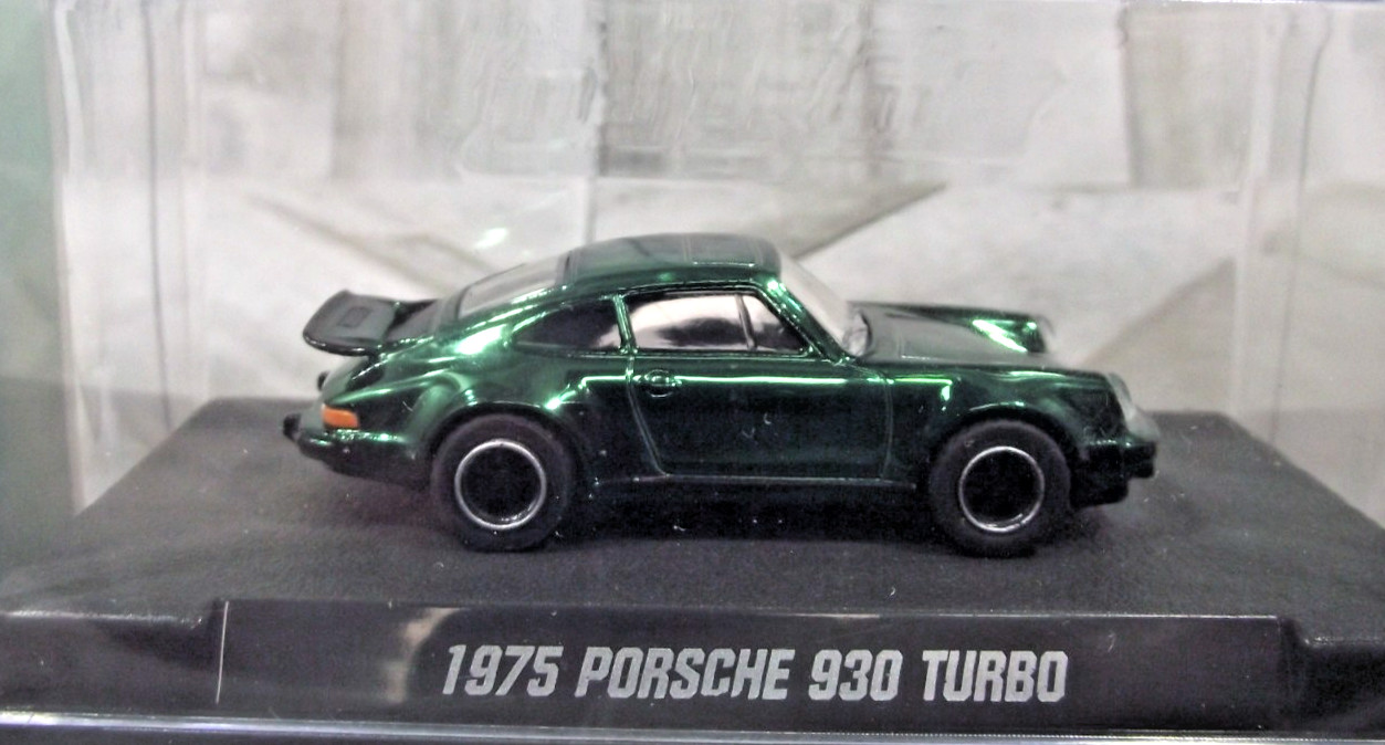 Majorette Dark Green 1975 Porsche 930 Turbo W/Display Case