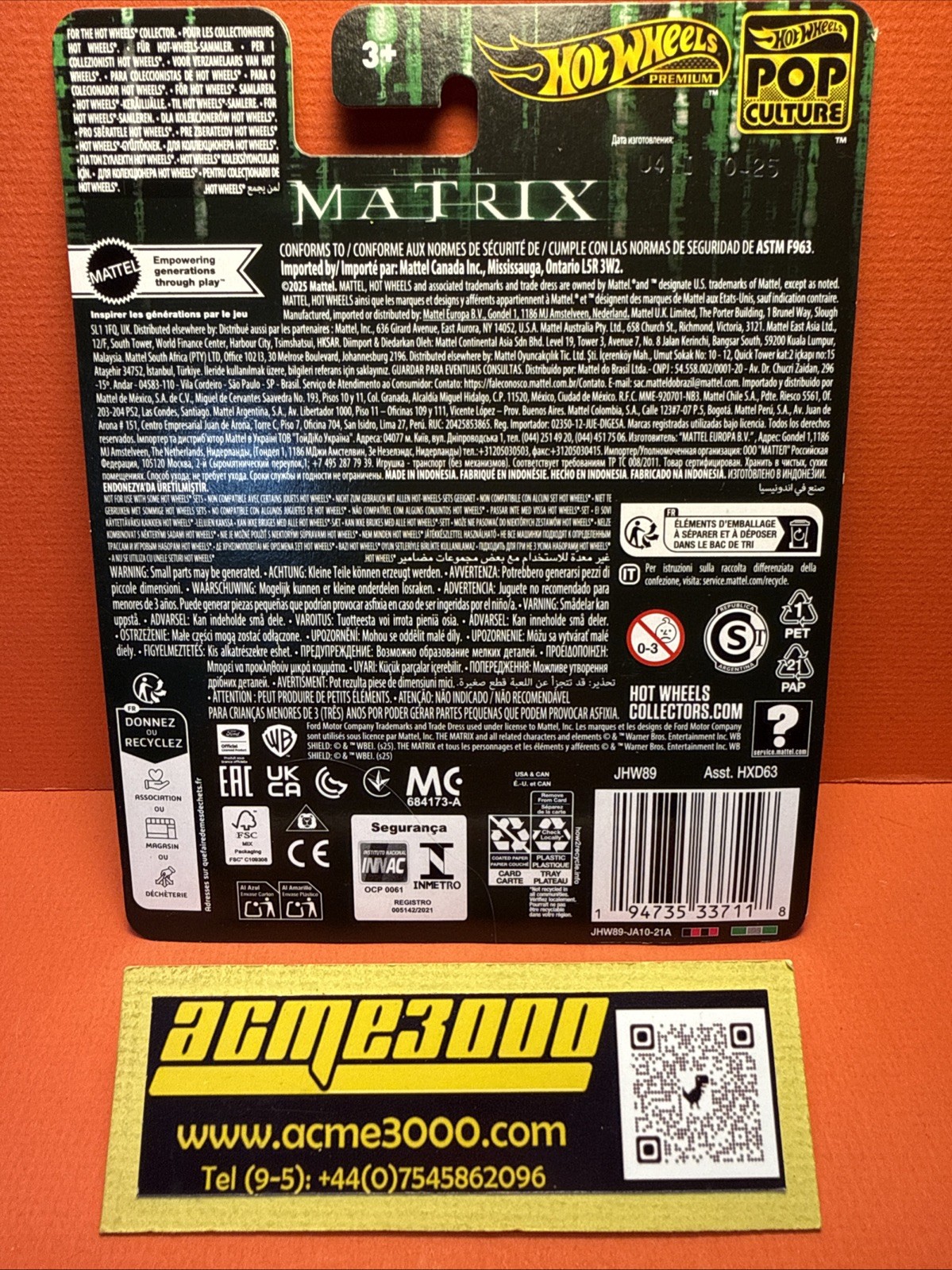 2026 Hot Wheels Premium – POP CULTURE – THE MATRIX 64 LINCOLN CONTINENTAL JHW89