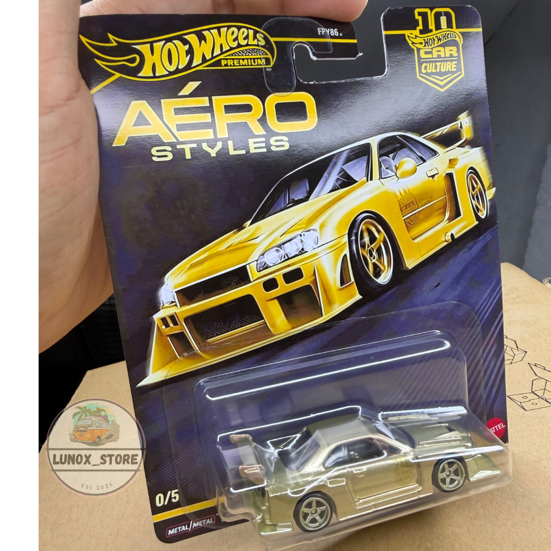Hot Wheels Aero Styles Gold LBWK LB-ER34 Super Silhouette [Custom CHASE Diecast]
