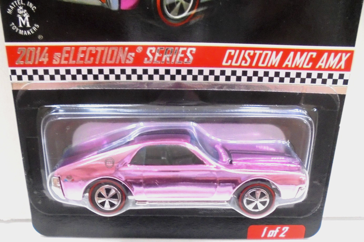 Hot Wheels Red Line Club 2014 Custom AMC AMX Pink Limited Edition 1809-3126