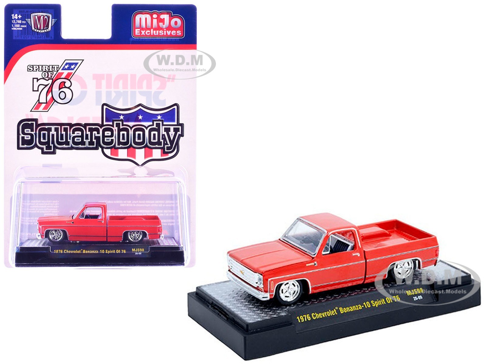 1976 CHEVROLET SILVERADO BONANZA-10 “SPIRIT OF ’76” RED 1/64 BY M2 31500-MJS98