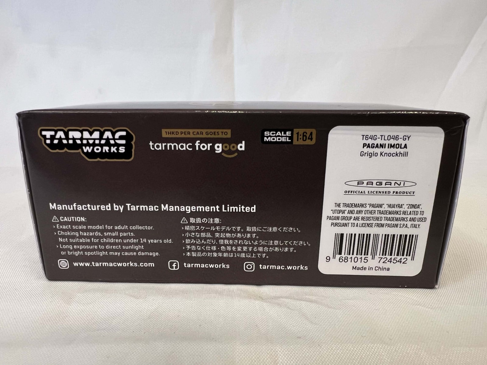 1/64 Tarmac Works Pagani Imola Grigio Knockhill Global64 T64G-TL046-GY
