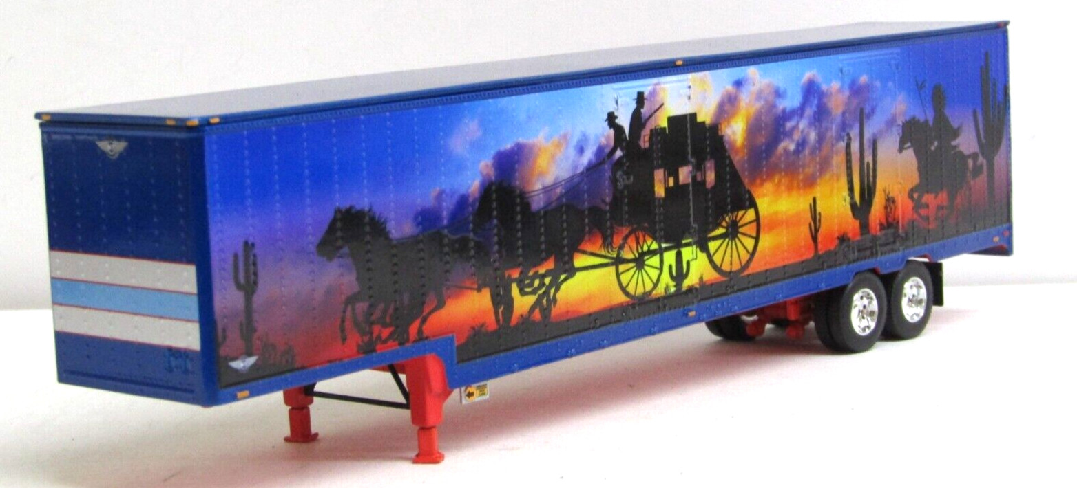 dcp blue/red Cowboy mural Kentucky van trailer no box 1/64