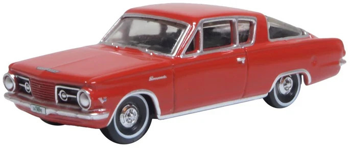 Oxford 1965 PLYMOUTH Barracuda Red 1/87 HO diecast