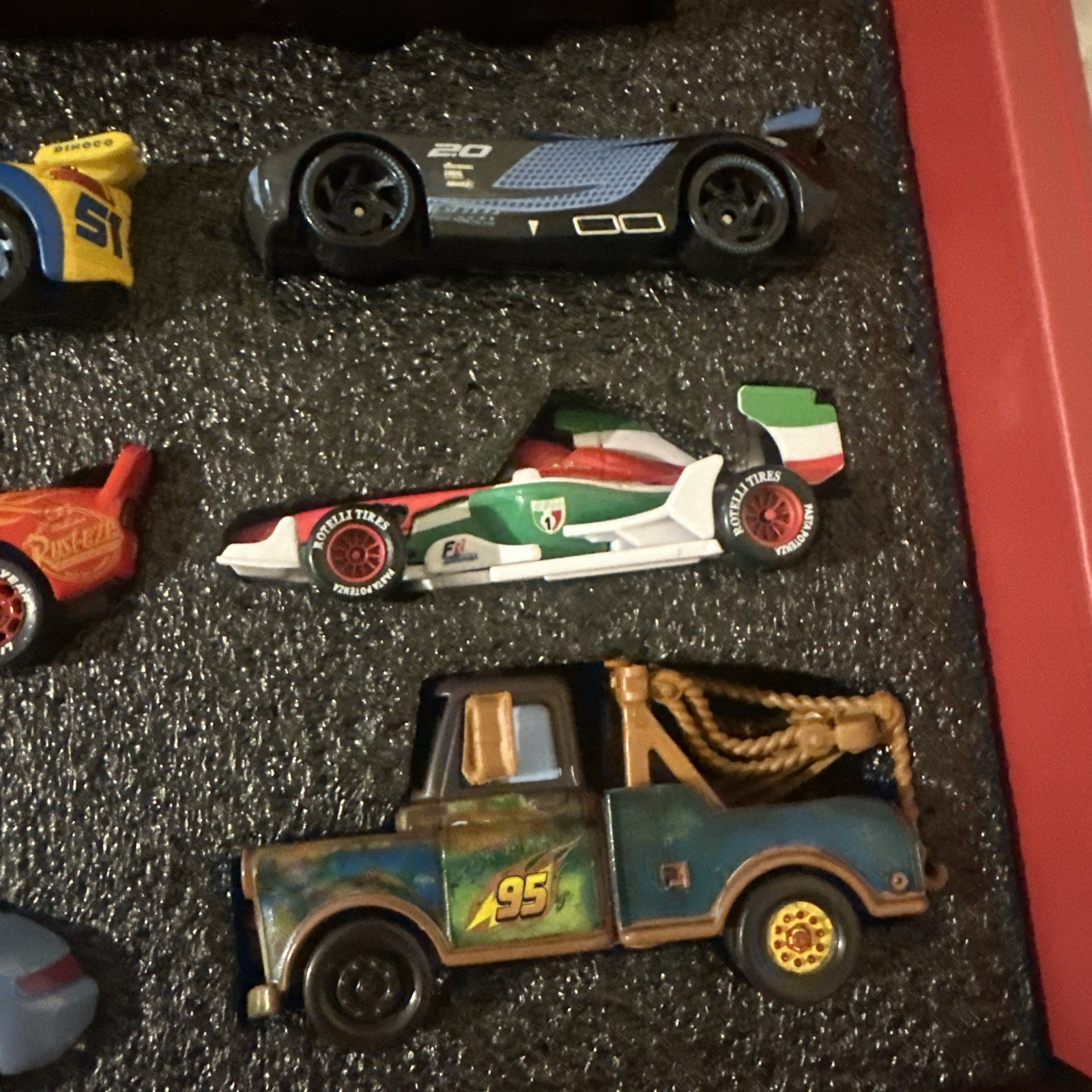 10 PCS Disney Pixar Metal Vehicle Set Lightning McQueen Gift Box Collection