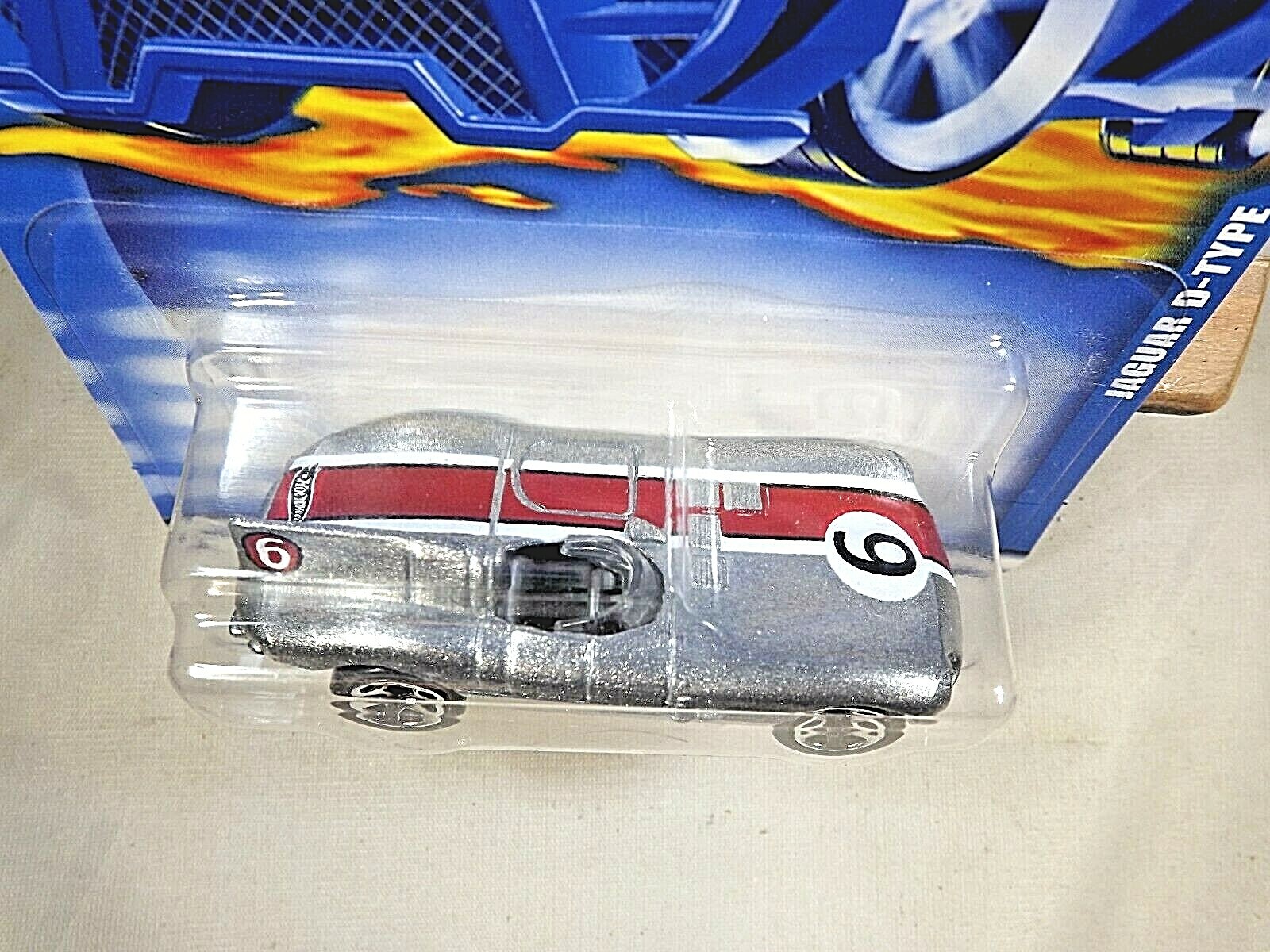 2001 Hot Wheels Mainline/Collector #184 JAGUAR D-TYPE Silver w/Chrome 5 Sp China