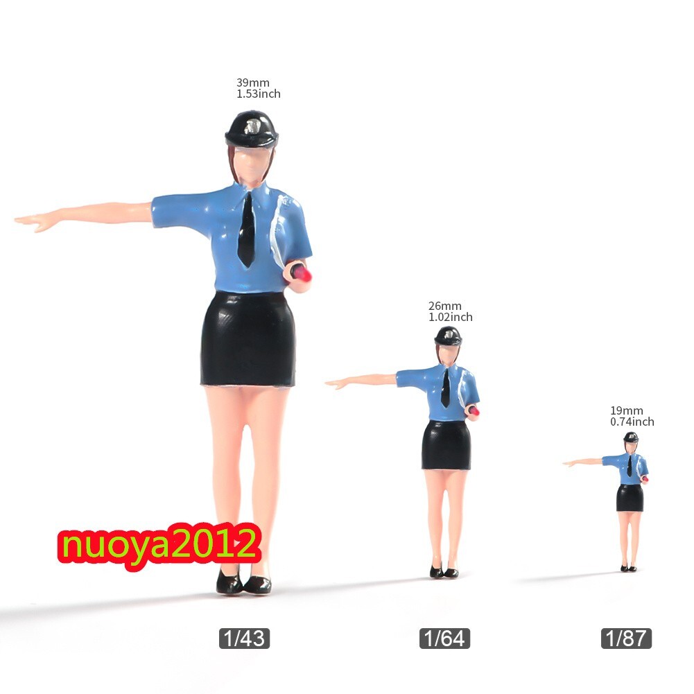 5pc 1/87 Police Girl Scene Props Miniatures Figures Model For Cars Vehicles Toys