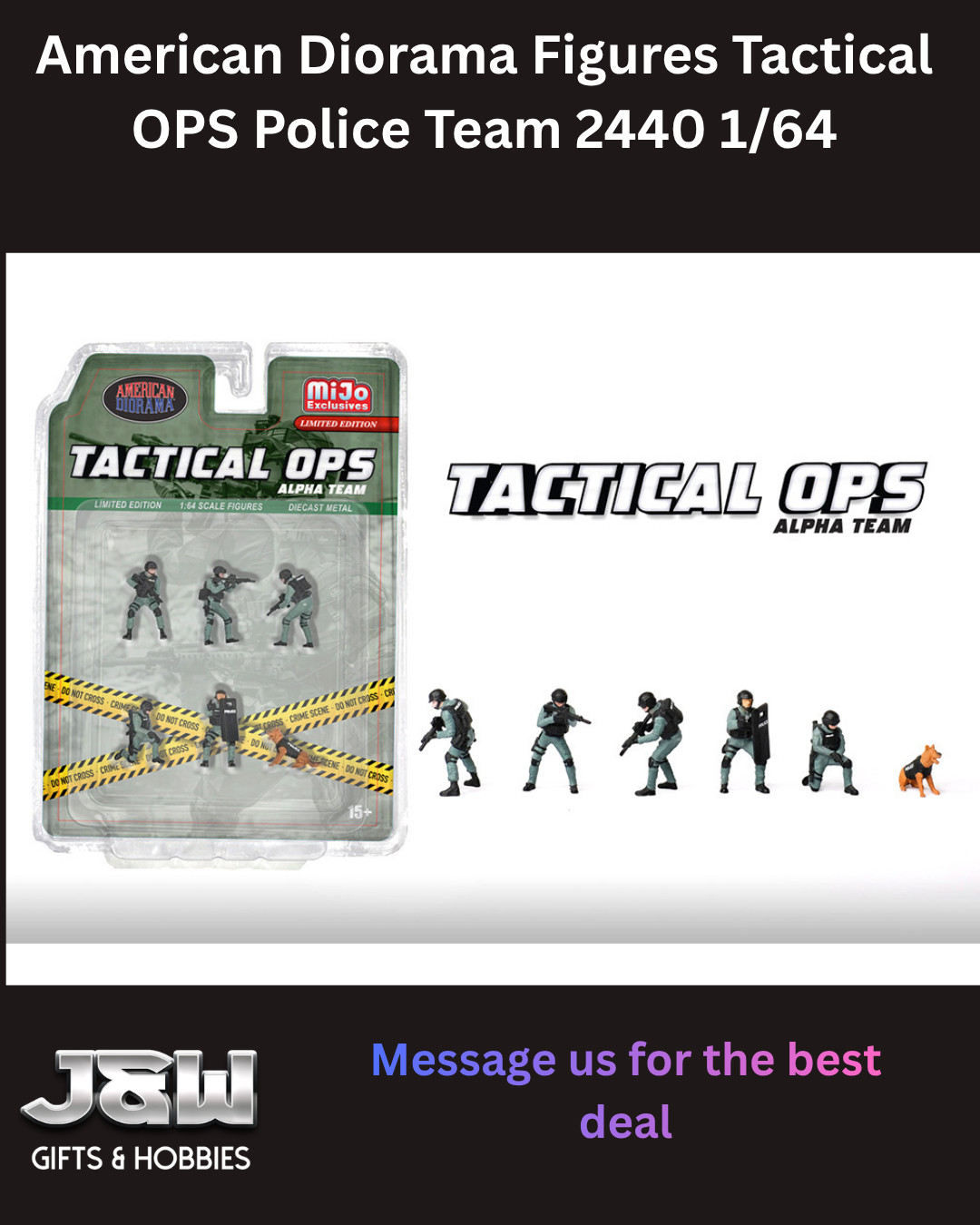 American Diorama Figures Tactical OPS Police Team 2440 1/64
