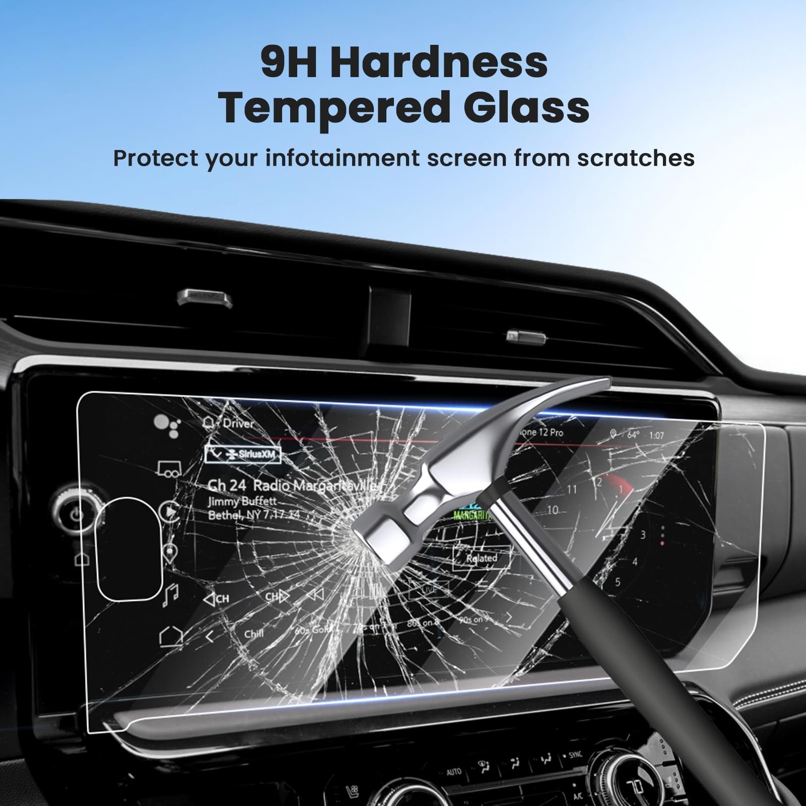 Canvcle 2PCS Screen Protector for 2022-2026 GMC Sierra 1500/2024-2026 Sierra …