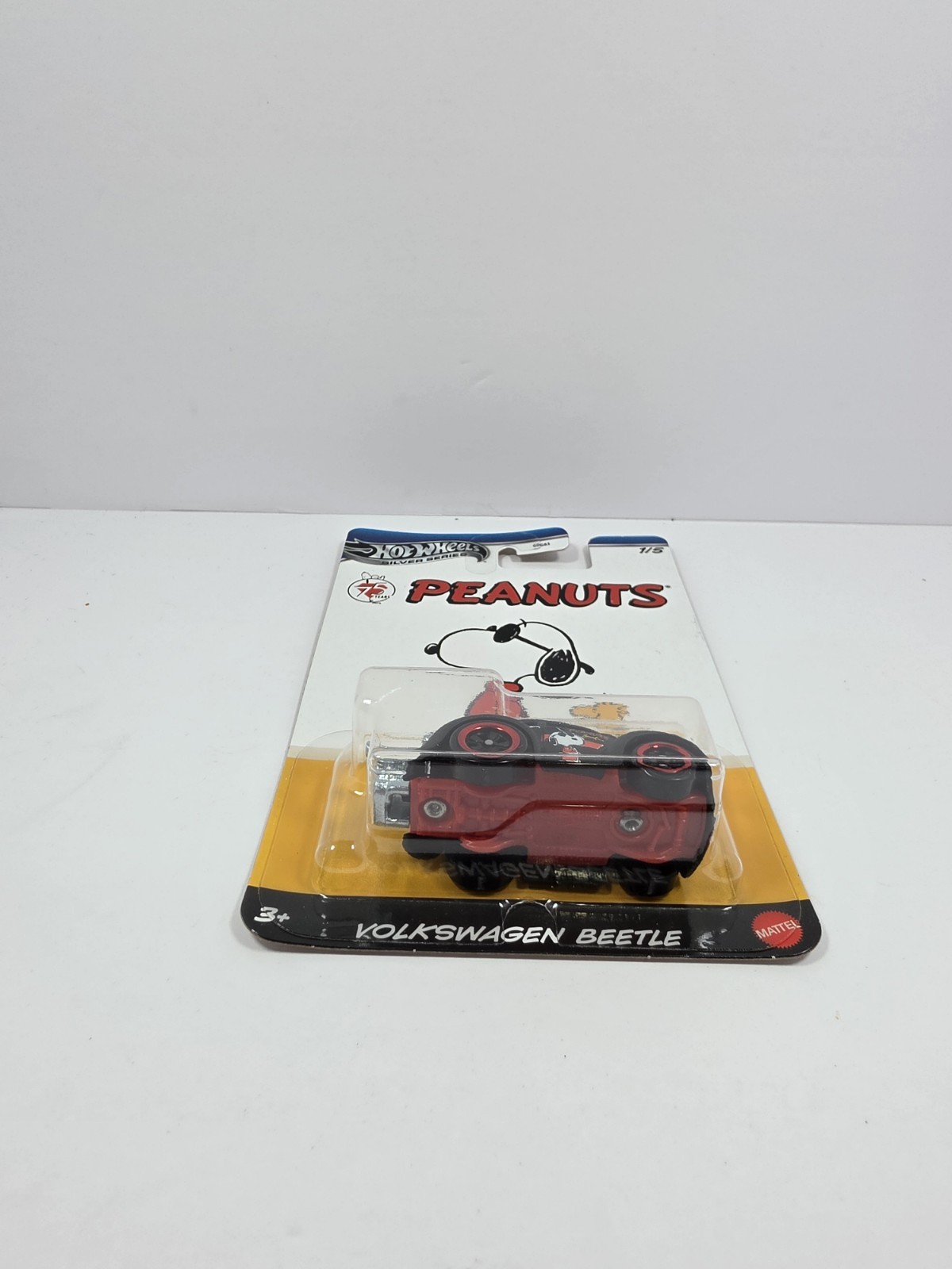 Hot Wheels Silver Series Peanuts Volkswagen Beetle Black/Red 1:64 Diecast Car