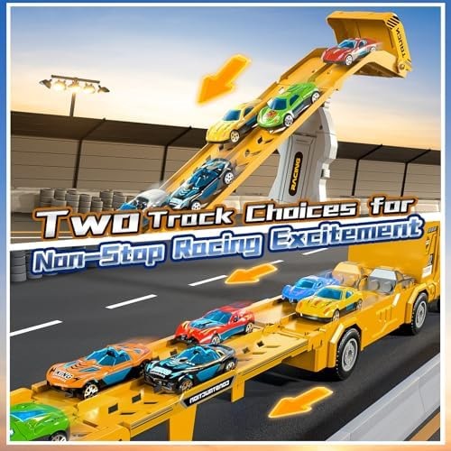 Transport Truck Toys for 3 4 5 6 7 Years Old Boys,Toy Cars Track Set Transpor…
