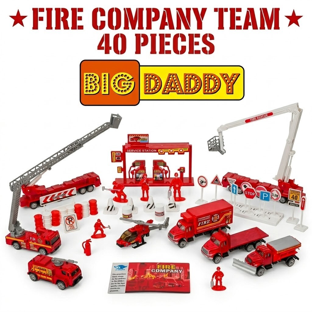 Big-Daddy Fire Rescue Toy Play Set To Create a Perfect Emergency Scene