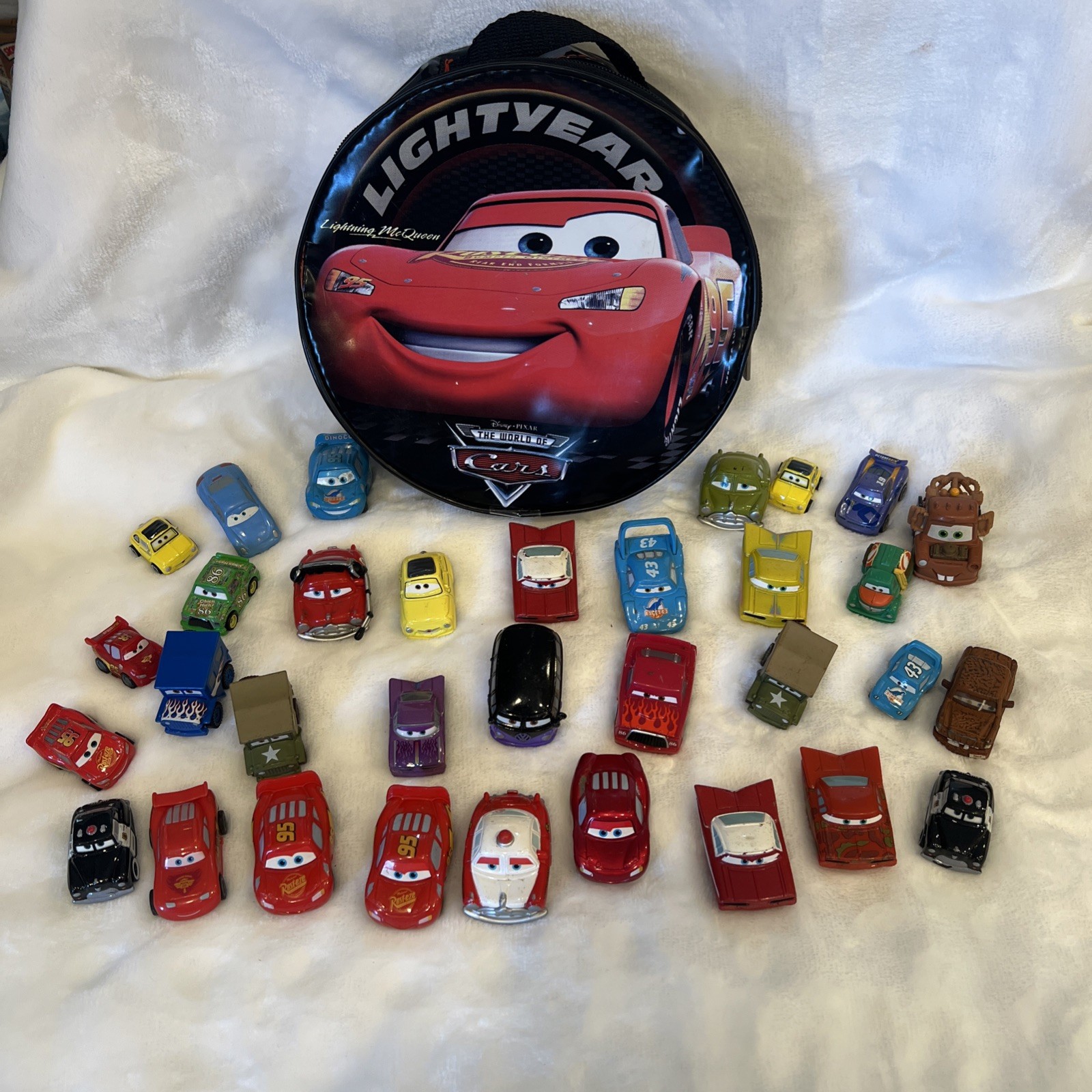 Disney Pixar Cars Mini Racers Diecast Mattel Lot of 33 – 1:87 Scale Played With
