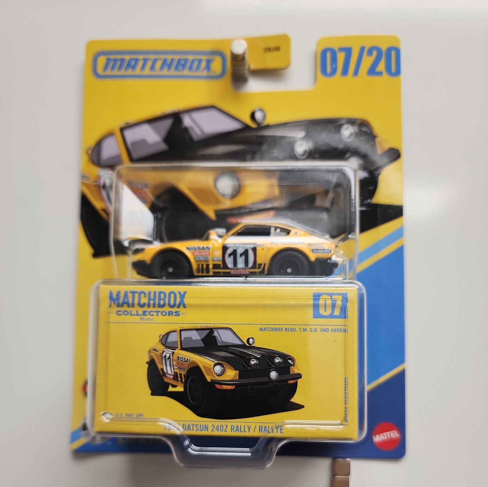 Matchbox Collectors 2026 1972 Datsun 240Z Rally / Rallye #07/20 Yellow