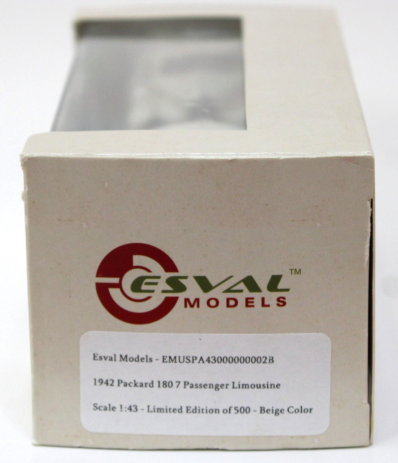 Esval Models 1942 Packard 180 Limousine Beige Resin 1:43 MIB Limited Ed