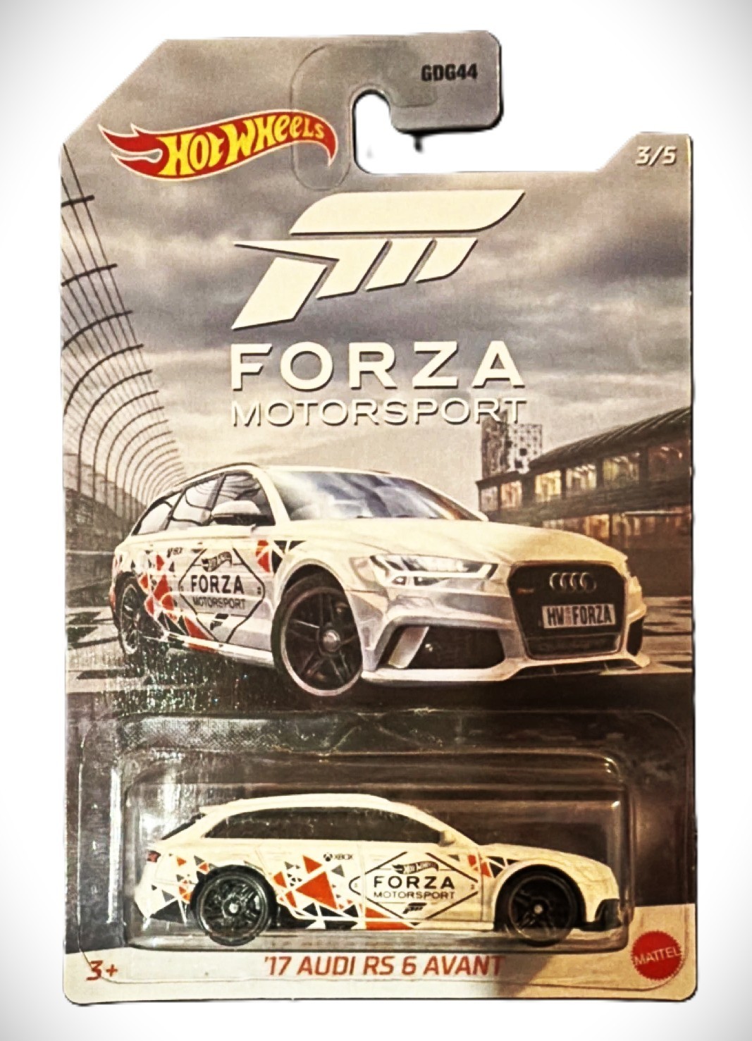 Hot Wheels Forza Motorsport ’17 Audi RS 6 Avant 1:64 Diecast White Black Orange
