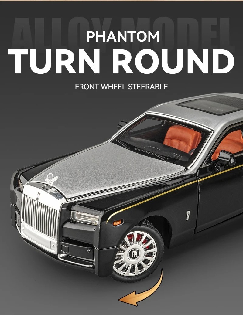 1:18 Rolls-Royce Phantom Car Alloy Model Diecast Model Collection Kids Gift