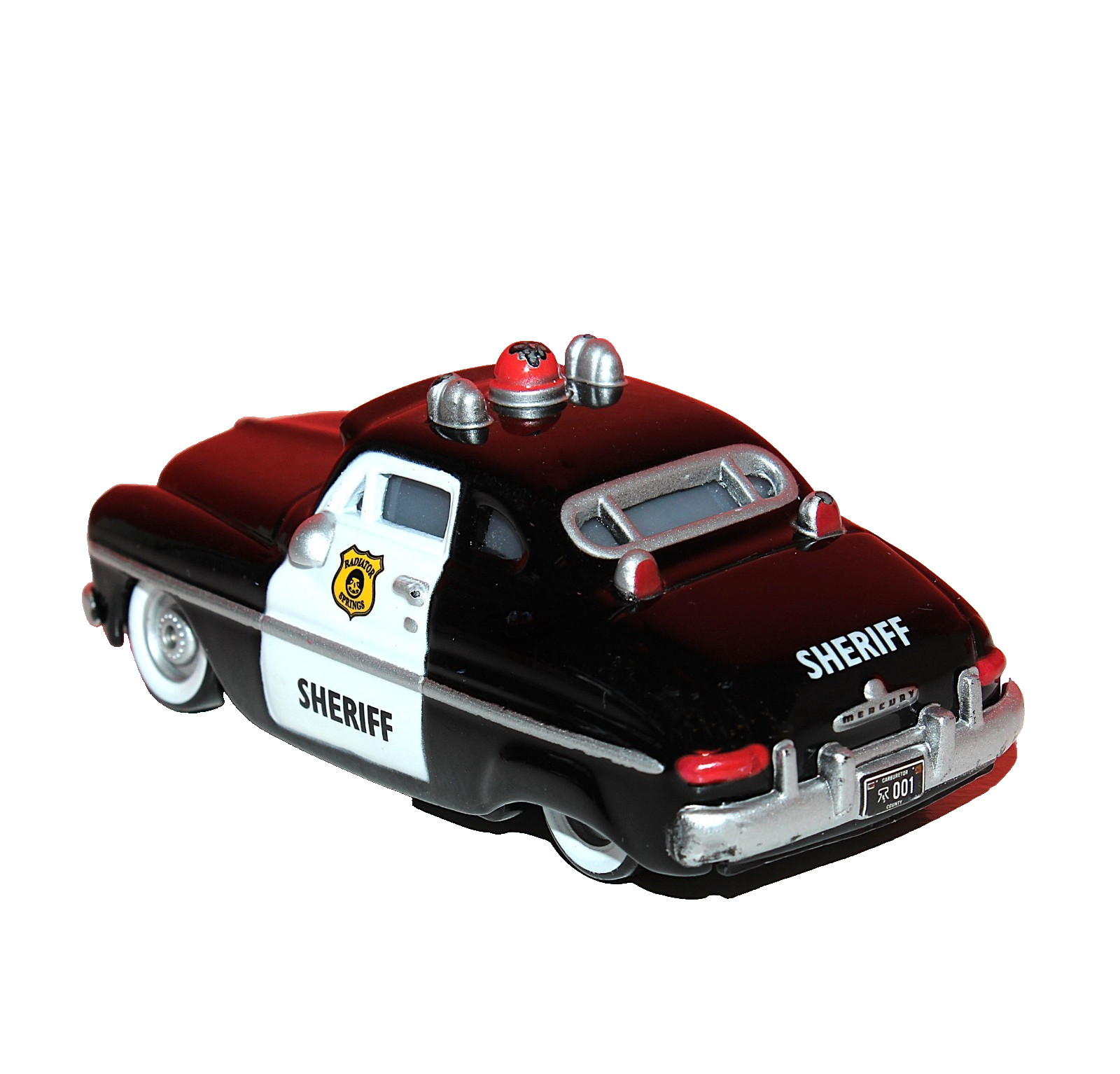 DISNEY PIXAR CARS “SHERIFF” 1949 MERCURY 1:55 DIECAST GOOD/CHIP ON RED LIGHT
