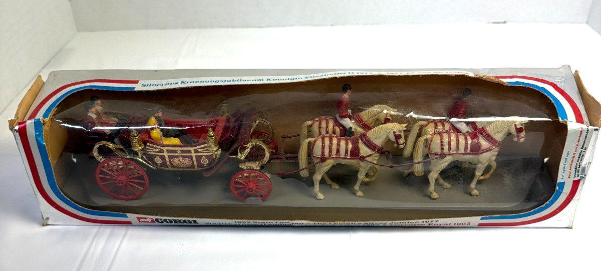 Corgi 1902 State Landau Queen’s Silver Jubilee 1977 Royal Coach Box AS IS