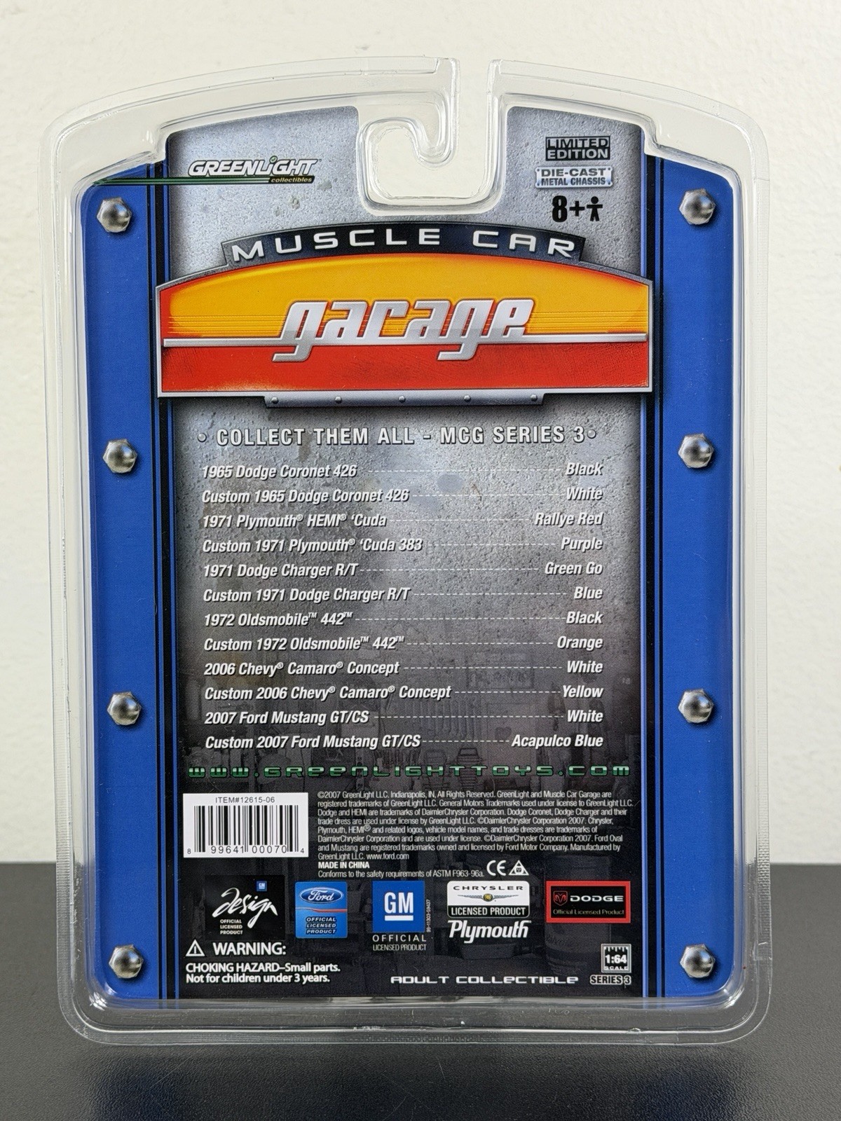 Greenlight Muscle Car Garage Custom 1965 Dodge Coronet 426 Mopar White 1:64 NIP