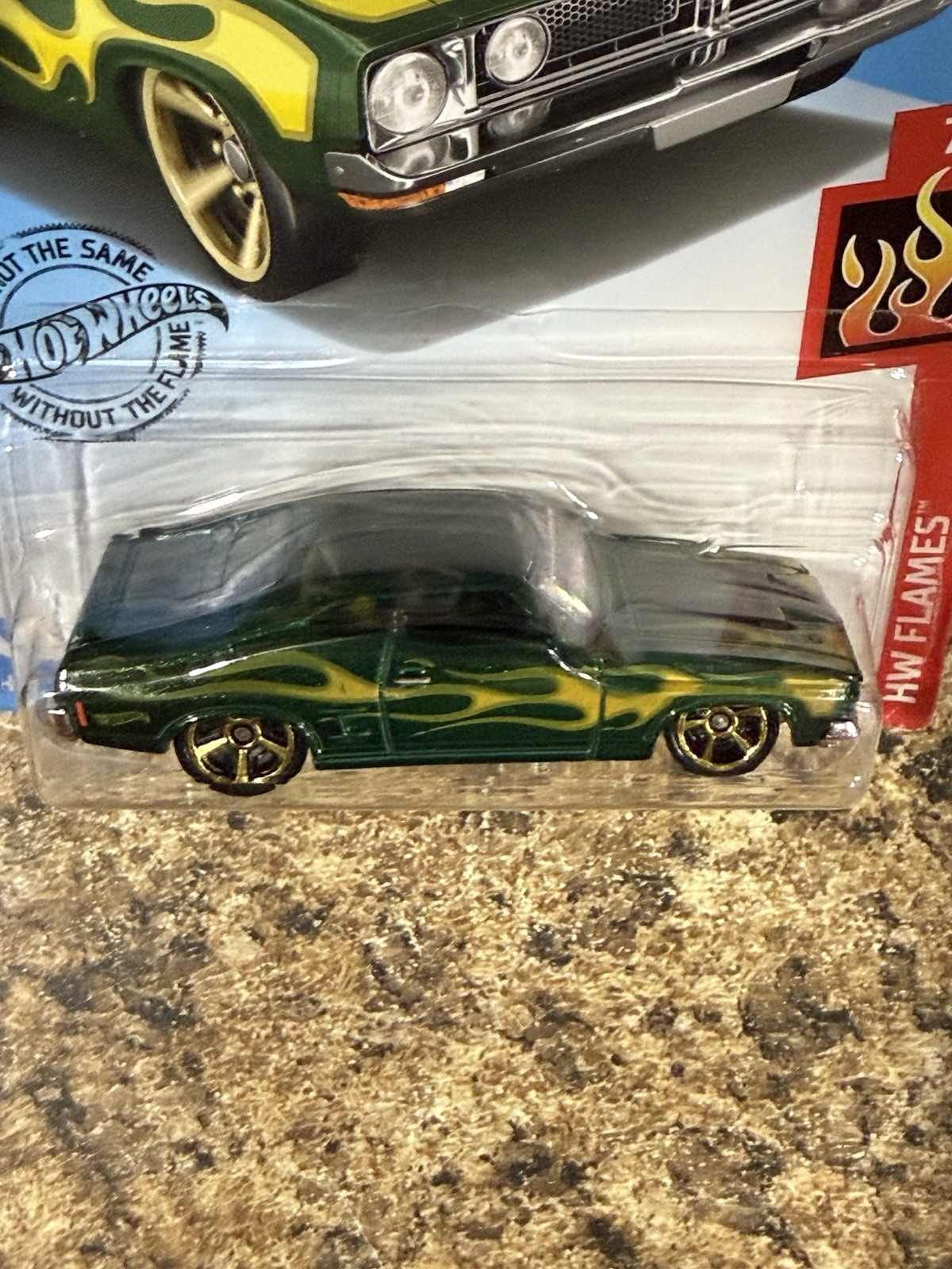 2018 Hot Wheels HW Flames Green ‘73 Ford Falcon XB FTE Wheels