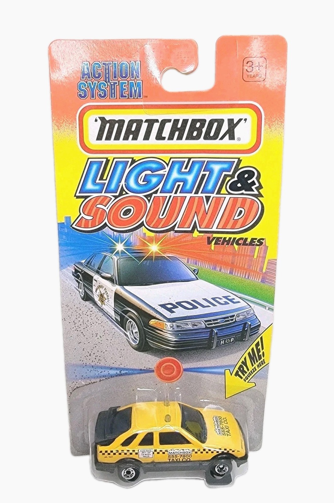 Matchbox Light & Sound Vehicles Taxi Co. Tyco 1996 – New – Read Description