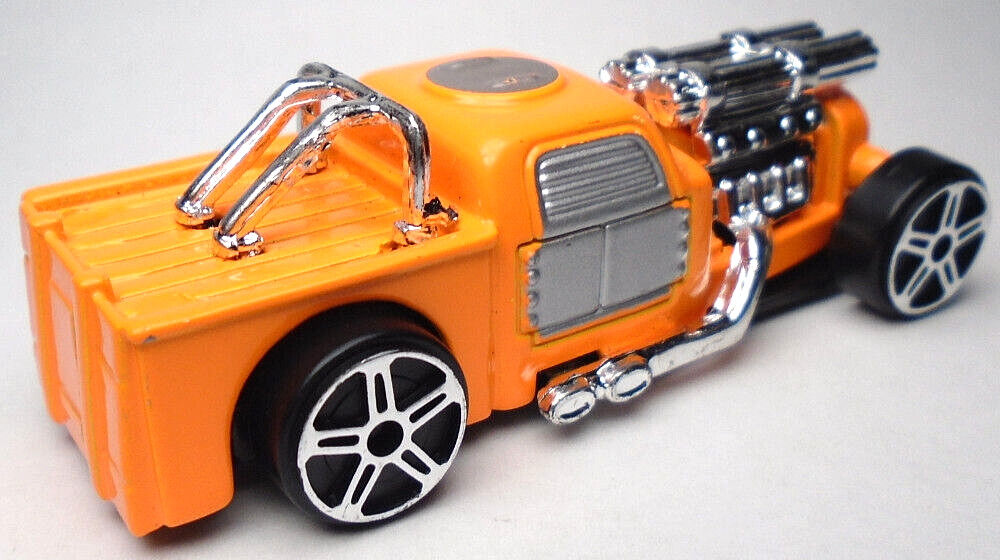 MAISTO LEADSLINGER ORANGE & CHROME 1:64 DIECAST 2 3/4″ HOT ROD CAR