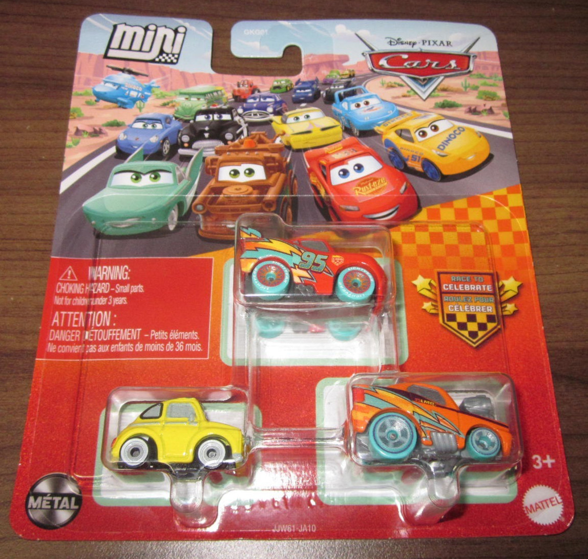 Disney Pixar Cars 2026 Race to Celebrate Mini Racers ~ Lugi, McQueen, Snot Rod