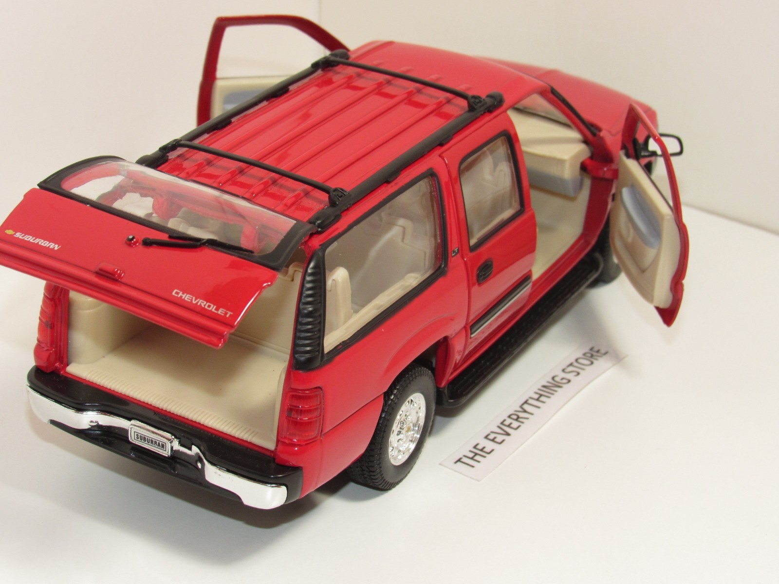 WELLY CHEVY SUBURBAN LT 2500 8 INCHES LONG BRIGHT RED NEW NO BOX FREE SHIP