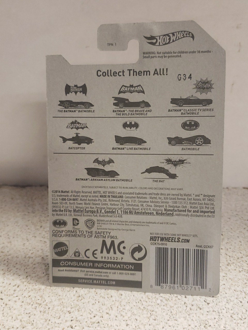 HOTWHEELS BATMAN: 75 Years of Batman #1,2,3,5,6,7,and 8. Missing #4