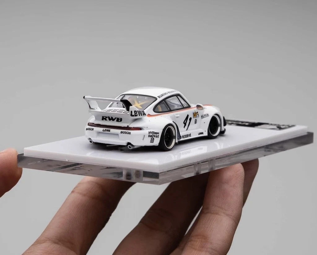 PORSCHE RWB 993 LBWK SHELL #41 1/64 SCALE DIECAST CAR MODEL BY XKE MODELS