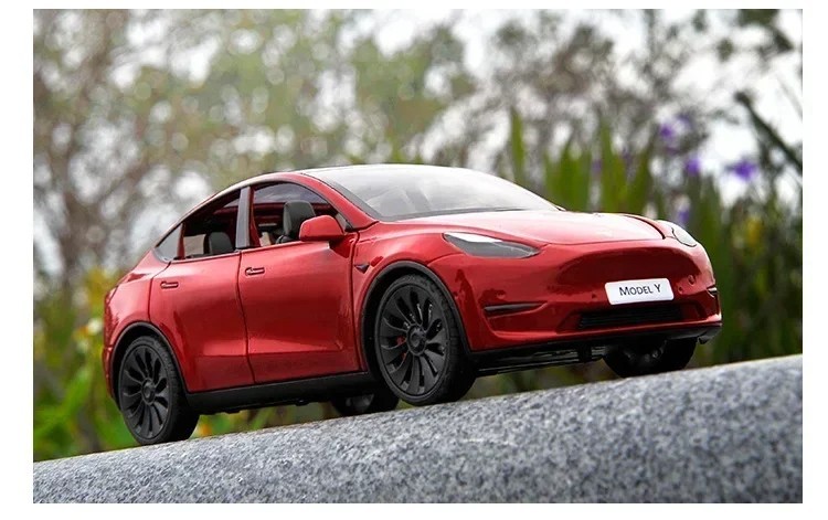 1:24 Tesla Model 3 Model Y Alloy Car Model Diecast Metal Toy Vehicles Car Model