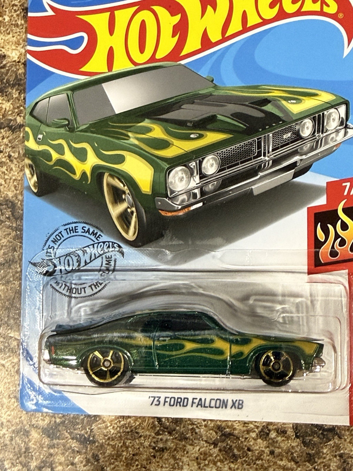 2018 Hot Wheels HW Flames Green ‘73 Ford Falcon XB FTE Wheels