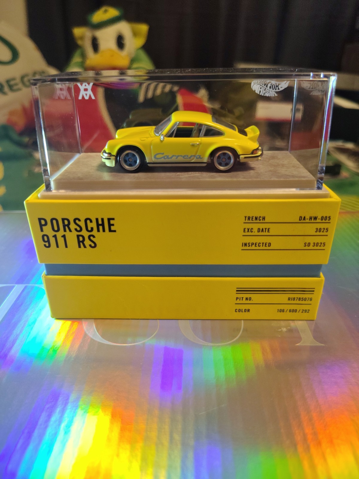 Hot Wheels Daniel Arsham 1973 PORSCHE 911 RSA Yellow 1:64 Mattel Creations JGK64