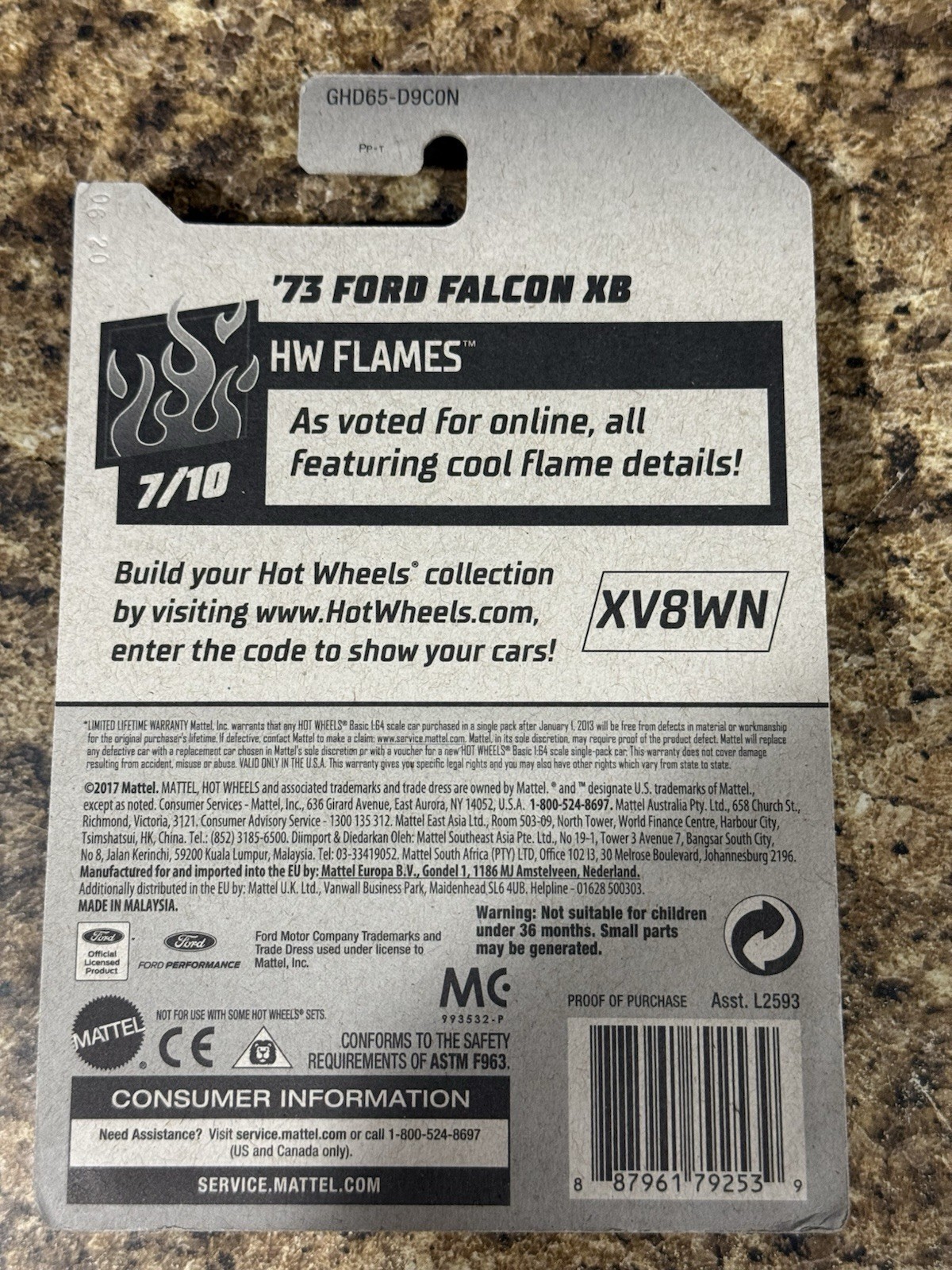 2018 Hot Wheels HW Flames Green ‘73 Ford Falcon XB FTE Wheels