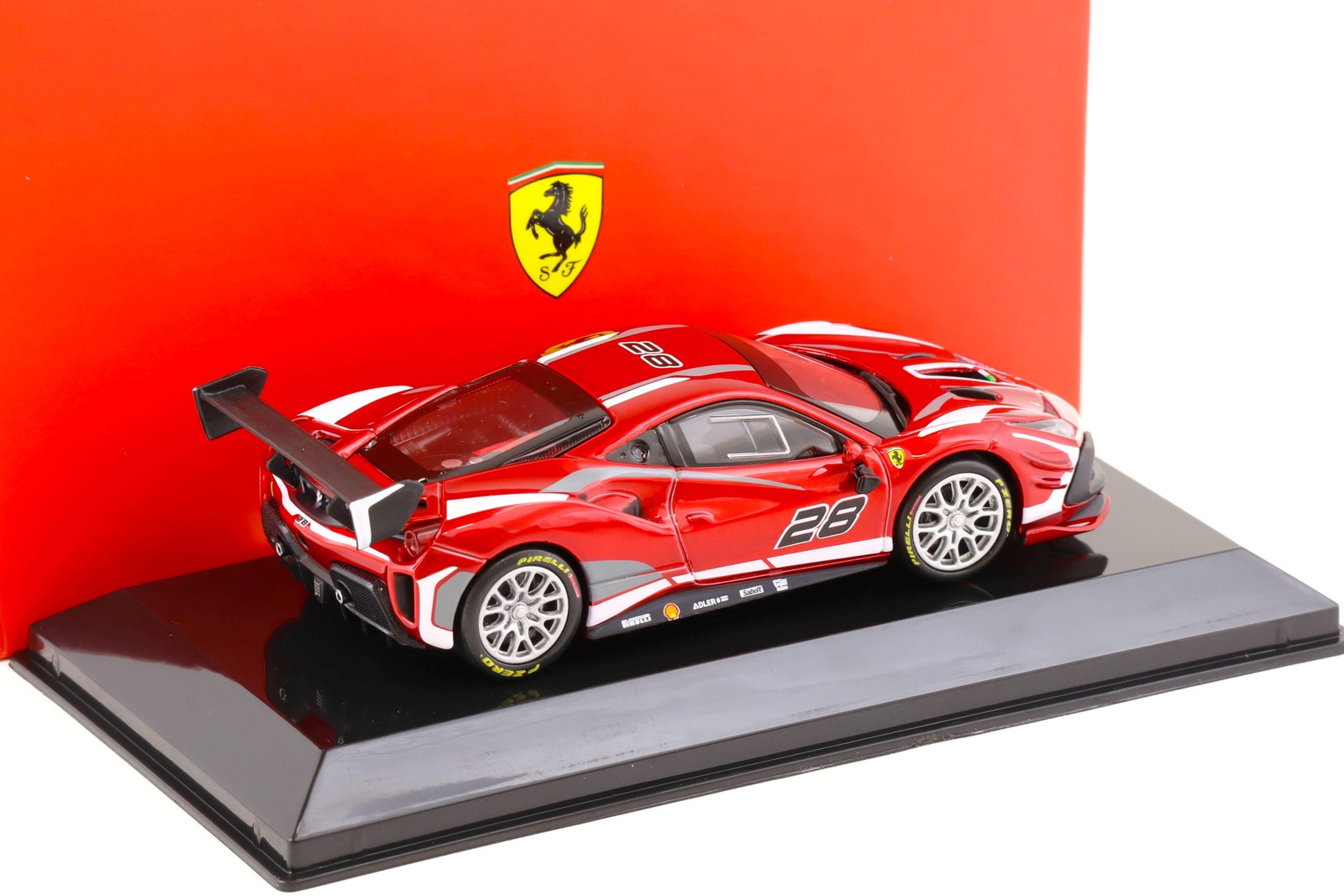 1:43 Bburago Ferrari 488 Challenge EVO #28 Red 2020 Diecast Metal Car