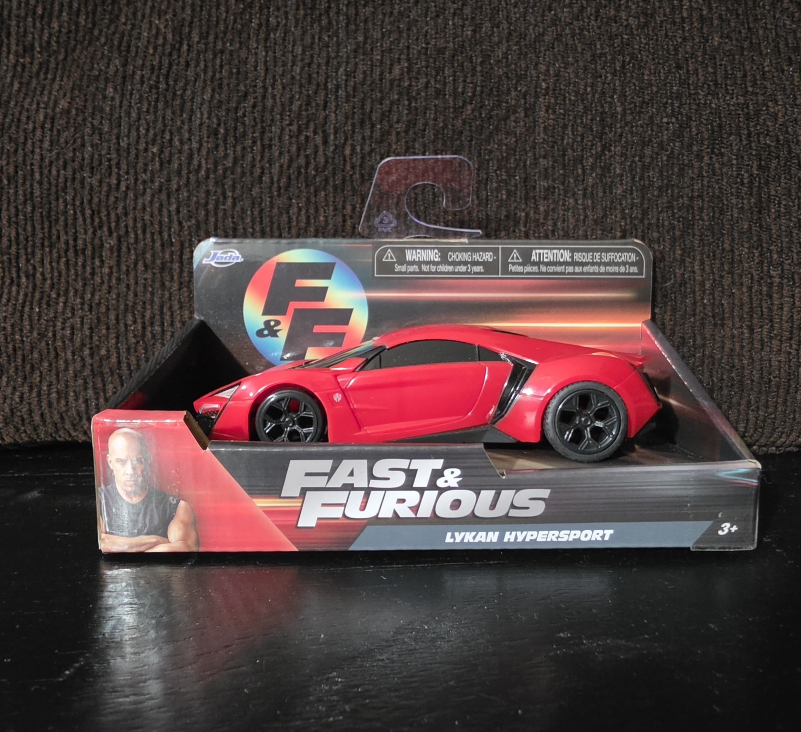 Jada Toys Fast & Furious Lykan Hypersport Car Red Black Toy 3+ Years