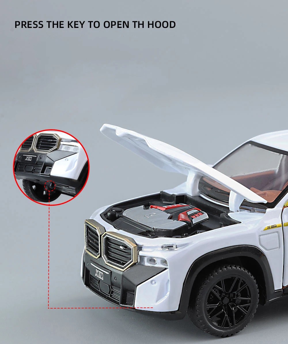 1:32 The XM SUV Alloy Sports Car Model Diecast Metal New Energy Car Vehicles Mod