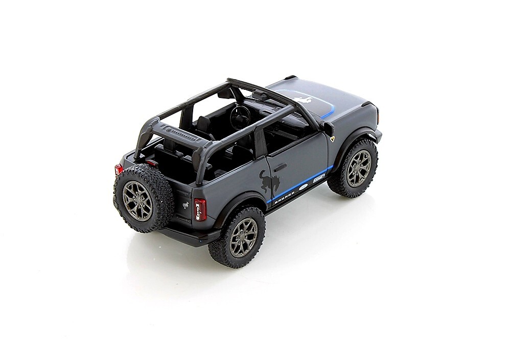 5438DFA 2022 BY KINSMART Ford Bronco Hard Top 1:34 Scale Diecast GRAY (NO BOX)