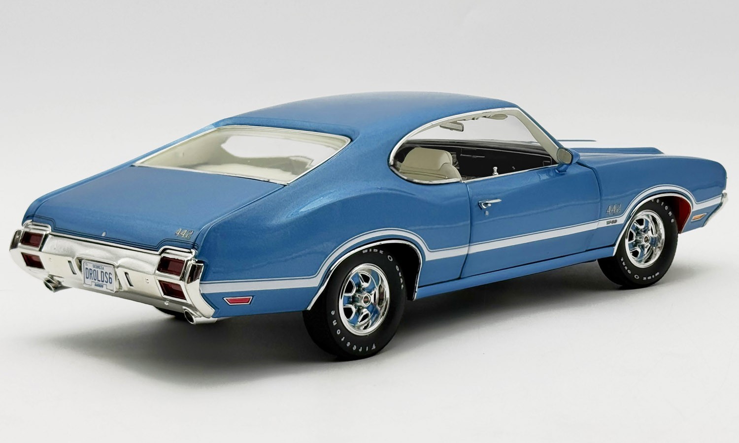 1971 OLDSMOBILE CUTLASS 442 W30 VIKING BLUE DR # 6 1:18 ACME A1805632