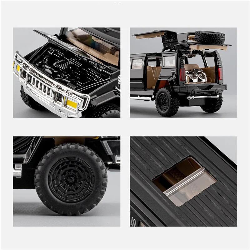 1:32 Extended Version HUMMER H2 Alloy Car Model Diecast Metal Vehicles Car Model