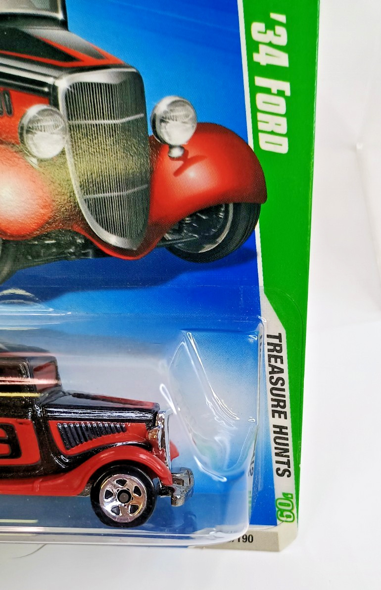 2008 Hot Wheels TREASURE HUNTS ’09 ~ ’34 FORD Red & Black ~ NEW w/ PROTECTOR